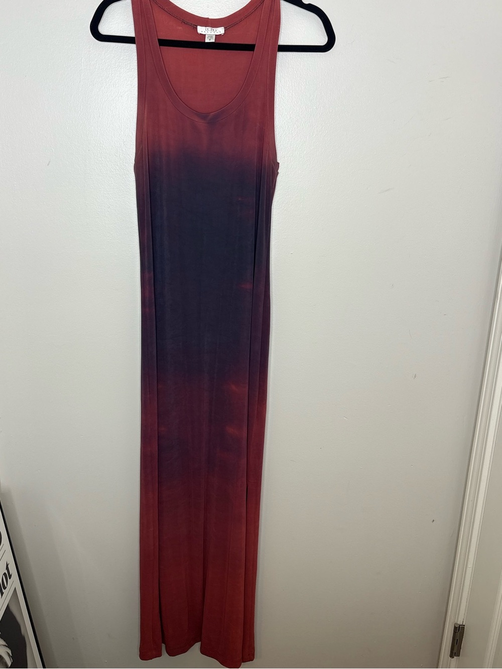BCBG Sleeveless Red Ombre Maxi Dress